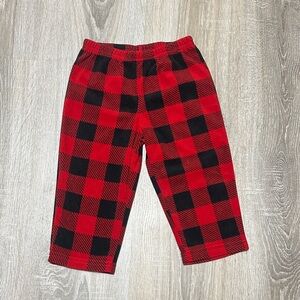 Carter's Kids Red and Black Checkered Pajama Bottoms